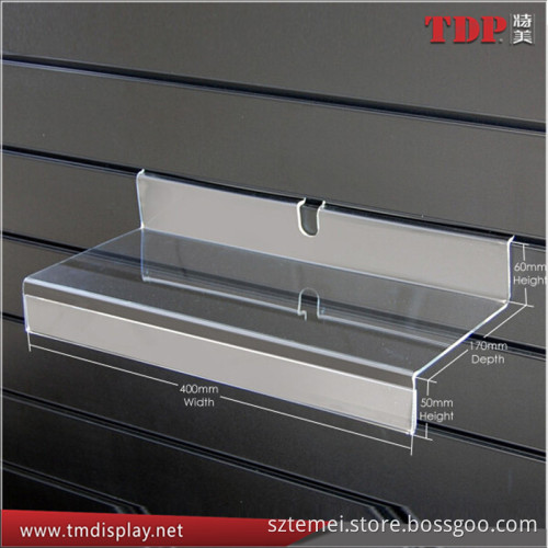 Wholesale Transparent Acrylic Wall Mounted Shoes Display Rack